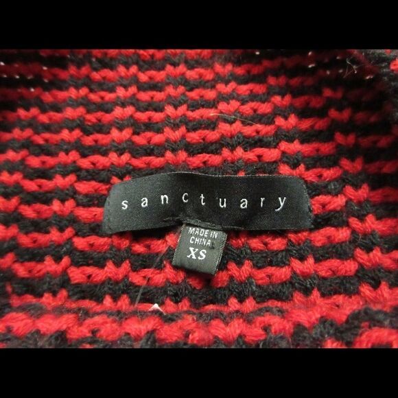 Sanctuary red and black sweater sz XS - Picture 3 of 3